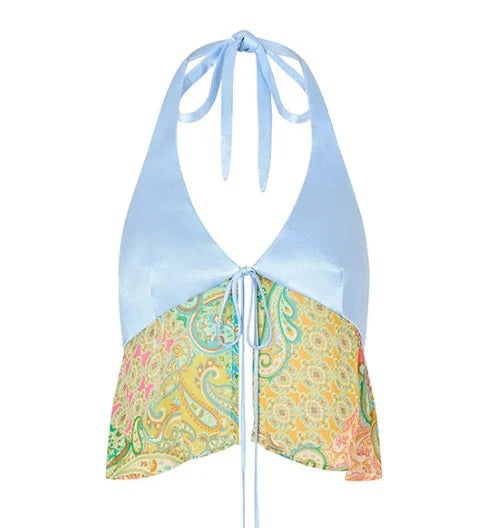 Ladies Bikini Neck Print Swimsuit