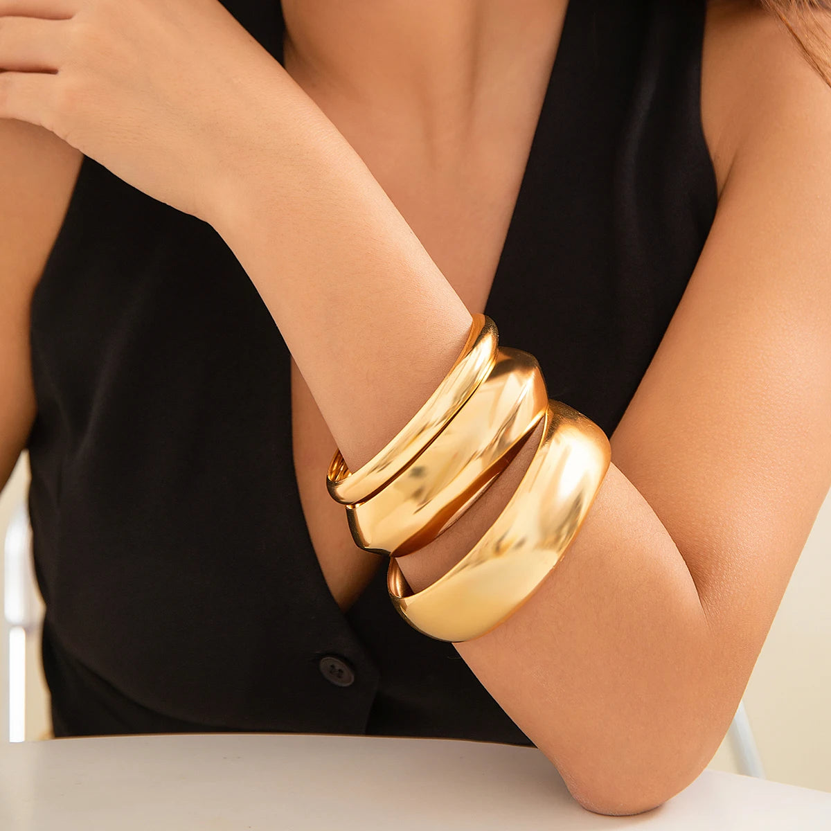 3Pcs/set Chunky Hollow Bracelet