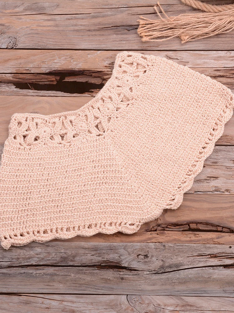 Mid Waist Crochet Bikini Bohemia Style