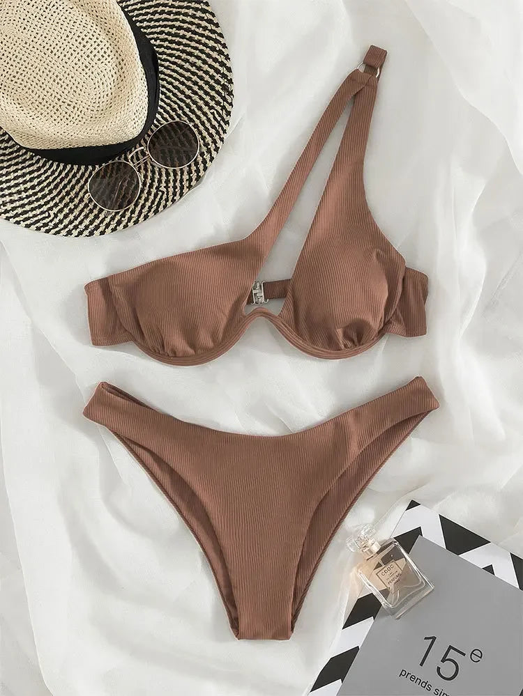 Ladies Bikini Multicolour Sole Shoulder