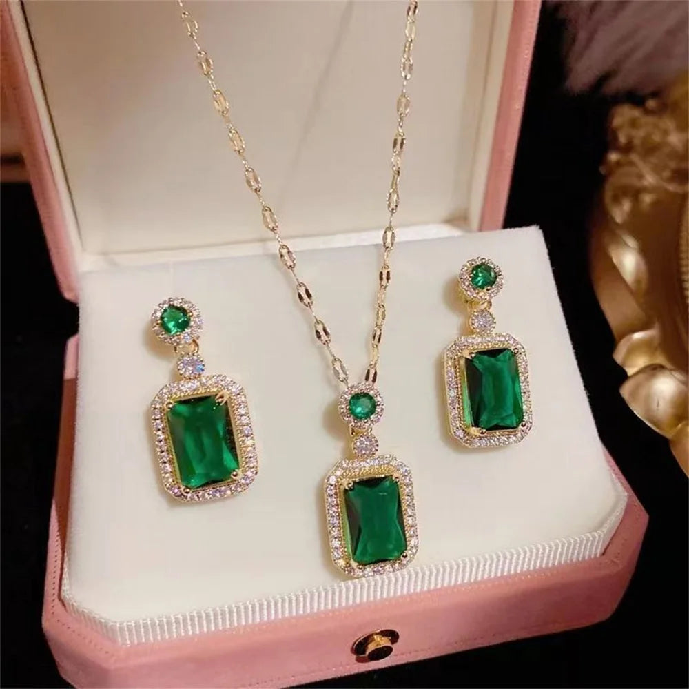Zircon Luxury Three-piece Jewelry Set 