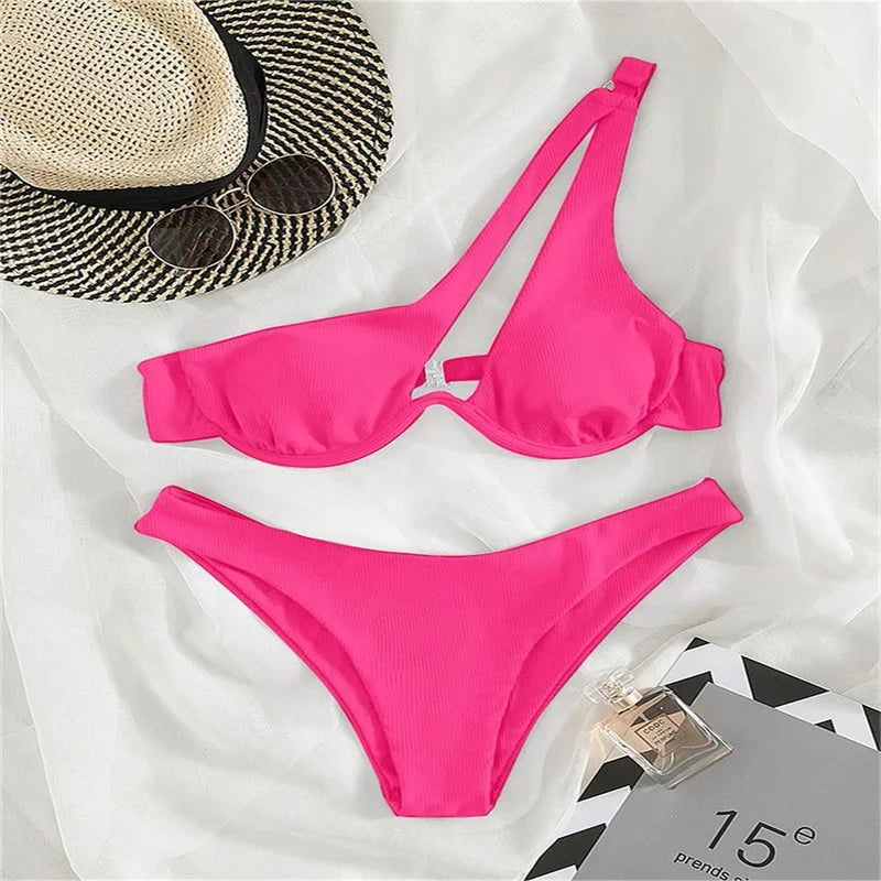Ladies Bikini Multicolour Sole Shoulder
