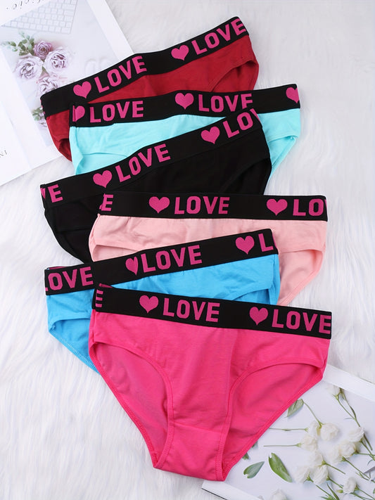 6pcs Colorblock Panties