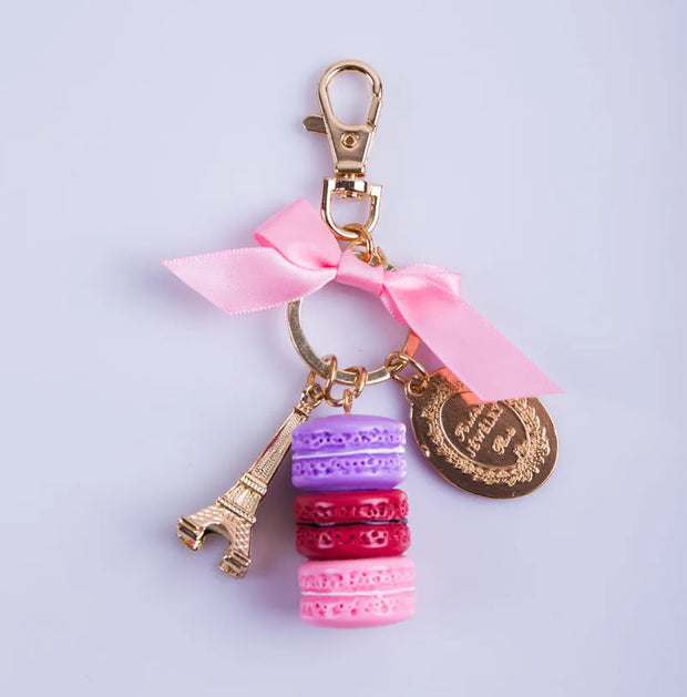 Macaron Eiffel Tower key chains