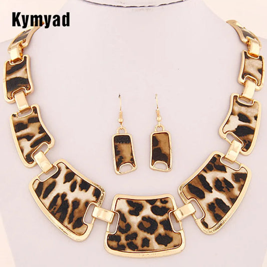 Elegant Punk Geometric Leopard Set