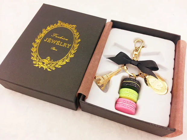 Macaron Eiffel Tower key chains
