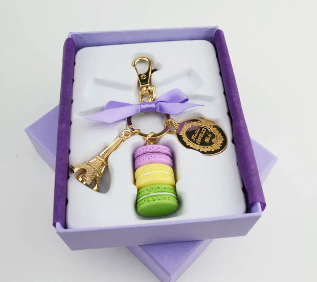 Macaron Eiffel Tower key chains