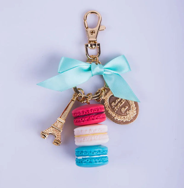 Macaron Eiffel Tower key chains