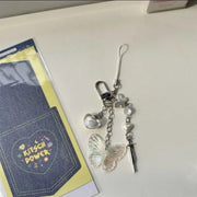 Gothic Butterfly Cross pendant keychain