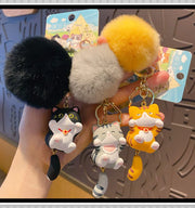 Soft Hairball Cat & Dog Keychain Accessory