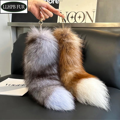 Fox Tail Keychain Pompoms