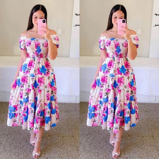 Women High Waisted Long Dress