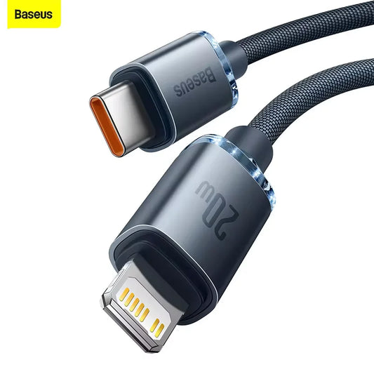 Baseus 20W USB C Cable for iPhone 14 13 12 Pro Max XR 8 PD Fast Charging for iPhone Charger Cable for MacBook iPad Type C Cable