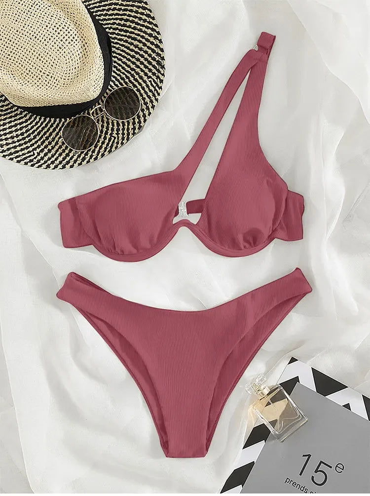 Ladies Bikini Multicolour Sole Shoulder