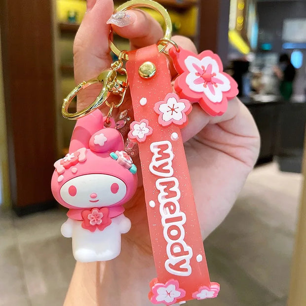 Cartoon Sakura Hello Kitty Keychain