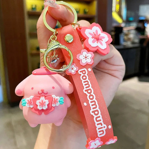 Cartoon Sakura Hello Kitty Keychain