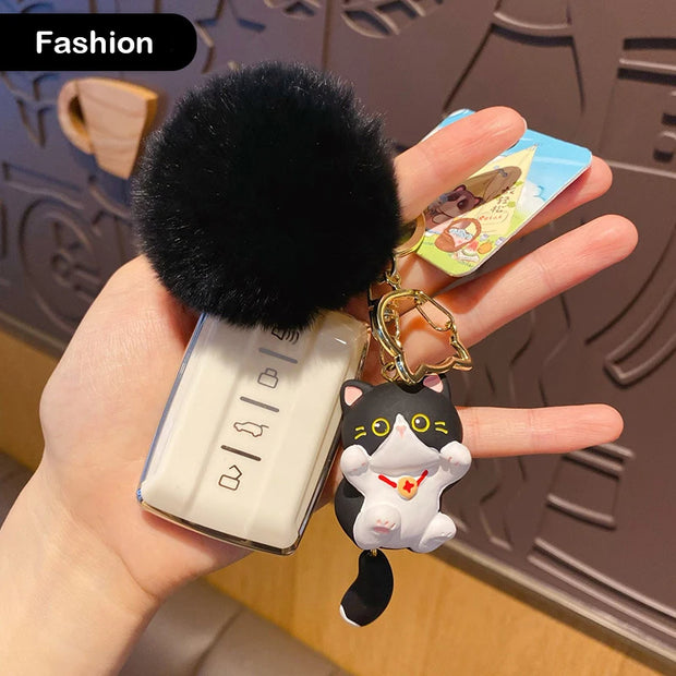 Soft Hairball Cat & Dog Keychain Accessory
