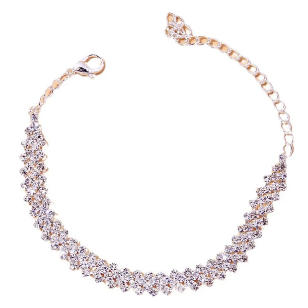 Cubic Zirconia Chain Anklet