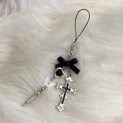 Gothic Butterfly Cross pendant keychain