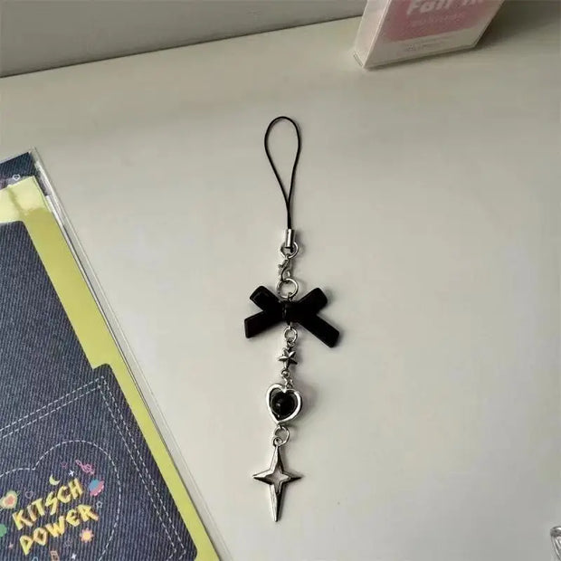 Gothic Butterfly Cross pendant keychain