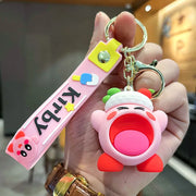 Kawaii Star Kirby Food 3D Doll Keychain