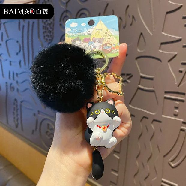 Soft Hairball Cat & Dog Keychain Accessory