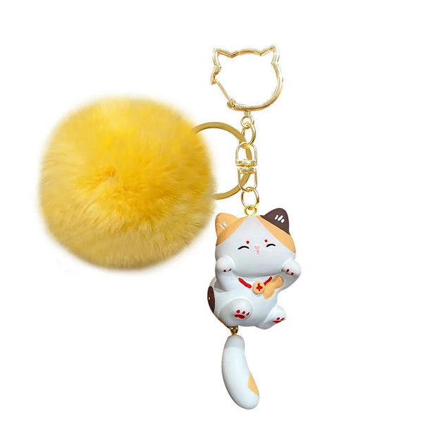 Soft Hairball Cat & Dog Keychain Accessory