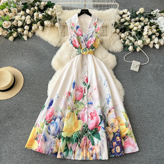 Print Floral Long Dress