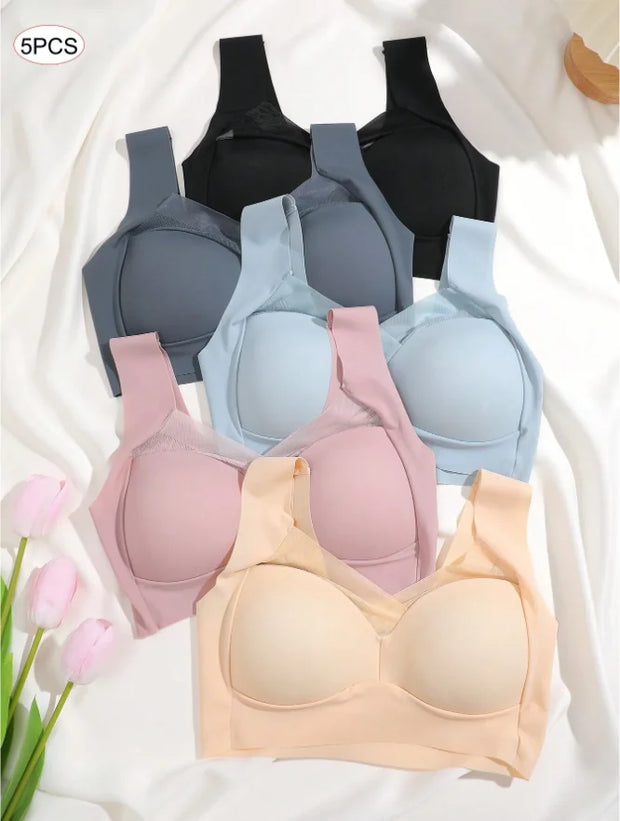 3Pcs Lace women Sport Bras Plus Size