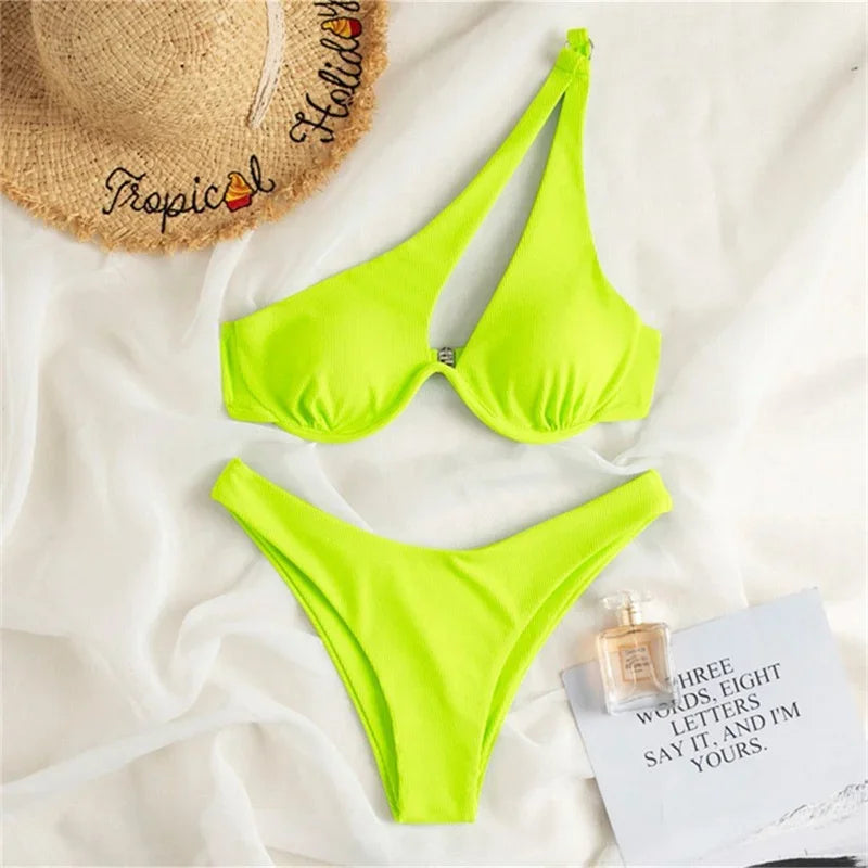 Ladies Bikini Multicolour Sole Shoulder