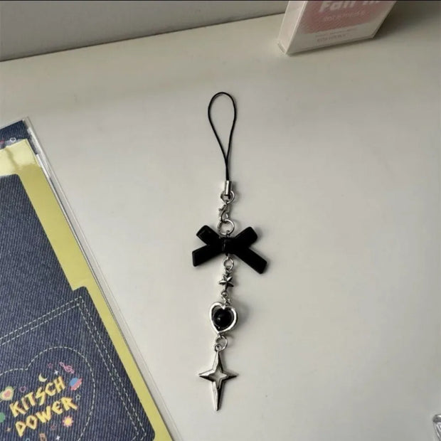 Gothic Butterfly Cross pendant keychain