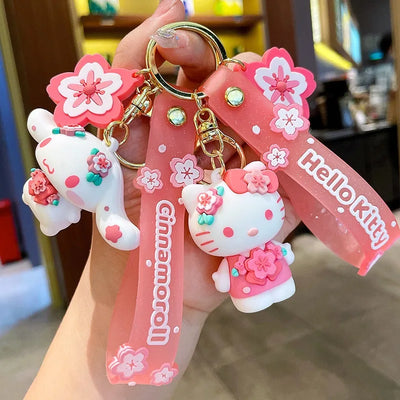Cartoon Sakura Hello Kitty Keychain