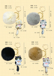 Soft Hairball Cat & Dog Keychain Accessory