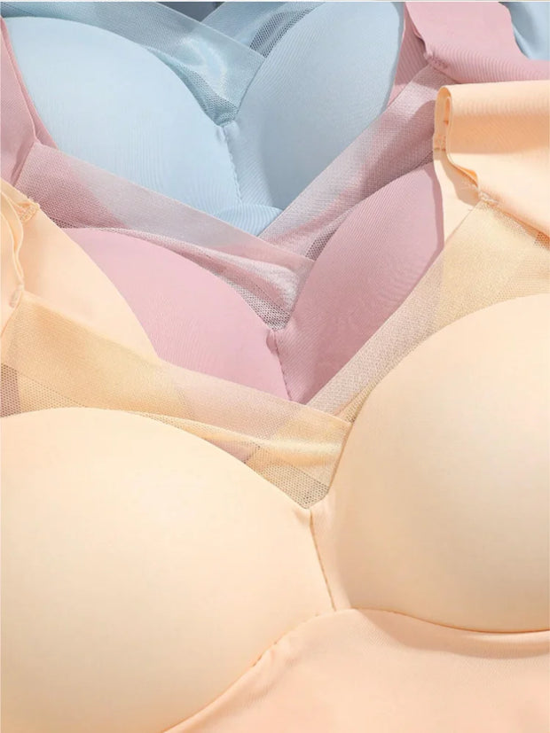 3Pcs Lace women Sport Bras Plus Size