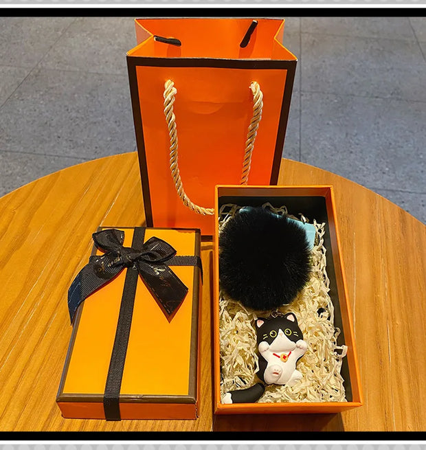 Soft Hairball Cat & Dog Keychain Accessory