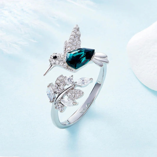 Hummingbird Adjustable Ring
